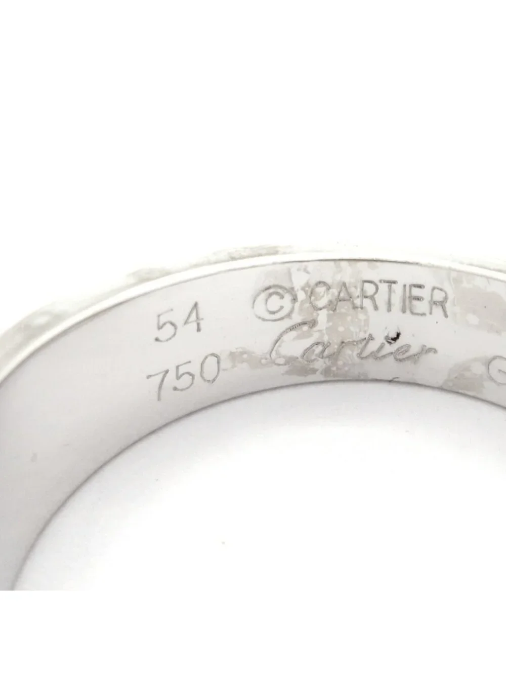 Cartier Ring 54 Tank 18k White Gold Citrine